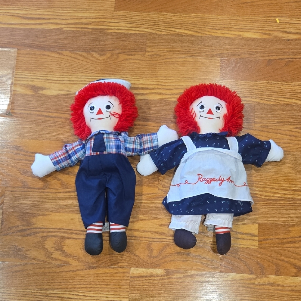 Raggedy Ann and Andy Dolls with Red Hair